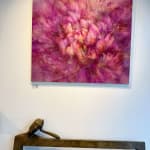 waltz of flower noriko kurafuji oil painting pink purlpe spring flower sakura contemporary japanese painting art yi brussesl art gallery