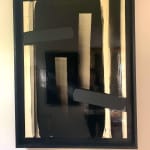EROS Pigments et photons, Frédéric Halbreich peinture abstraite laque acrylique noir et or
