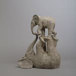 zachte spelletjes olifantensculptuur die circus speelt hedendaagse bronzen sculptuur dierensculptuur kunst sophie verger ART YI galerij Kunstgalerij Brussel