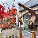 Onze sociale afstand Marc de Corte dansende vrouw sculptuur paar sculptuur paar dans sculptuur meisje sculptuur naakt menselijke sculptuur tuinsculptuur bronzen sculptuur hedendaagse beeldhouwkunst Art Yi-galerij Kunstgalerij Brussel