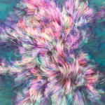 nagare wals van bloemen schilderij Noriku kura fuji roze lentebloem japans schilderij japan hedendaagse schilderkunst olieverfschilderij Art Yi-galerij Brusselse kunstgalerij