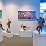 een verliefd stel danst tangosculptuur jacques van den abeele kunstgalerie in brussel