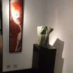 multiple lecture book sculpture paola grizi contemporary bronze sculpture art a woman face opening the book Art Yi gallery Brussels art gallery