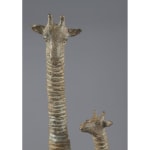 Girafe et ses trois filles sculpture animalière Sophie Verger sculpture animalière mignonne sculpture girafe contemporaine