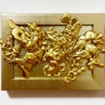Geschichte des nächsten Lebens, unbekannte Kraft, Kunstharz, Blattgold, japanische Kunst, abstrakte Malerei, abstrakte Kunst, Mischtechnik Art Yi-Galerie Brüsseler Kunstgalerie