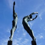Before and after sculpture Marc de Corte couple sculpture dance sculpture woman sculpture man sculpture naked human sculpture garden sculpture bronze sculpture contemporary sculpture Art Yi gallery Brussels art gallery