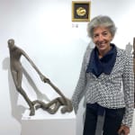 Isabel miramontes sculpture contemporaine en bronze art abstrait sculpture décoration design une sculpture de couple d'amour se tenir la main Allez Viens