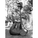 Acrobates dans le jardin animal mignon et adorable sculpture d'éléphant en bronze contemporain pour jardin sophie verger