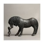Mijn favoriete merens schattige kinderen en schattige dieren hedendaagse bronzen paardensculptuur sophie verger