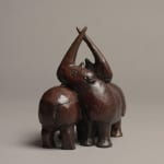 Neushoorn liefdespaar neushoorn sculptuur neushoorn collectie hedendaagse dierlijke sculptuur in brons sophie verger art yi kunstgalerij brussel
