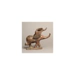 envol run there fast running elephant cute lovely happy contemporary bronze animal sculpture in love garden interior design sophie verger