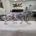 Furiosa léopard animal sculpture contemporaine art de Jean-Paul KALA
