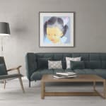 Han Feng chinese girl oil painting cute asian girl painting art interior design at hotel Barsey by Warwick Art Yi gallery Brussels art gallery