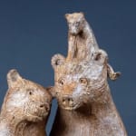 Malanka mignon et adorable animal famille sculpture contemporaine ours en bronze sophie verger