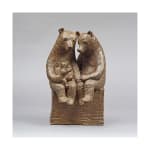 the first child love family of bear contemporary bronze sculpture garden interior design sophie verger