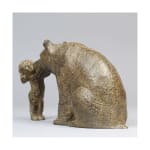 mon ours mignon enfant et adorable animal ours sculpture contemporaine en bronze sophie verger