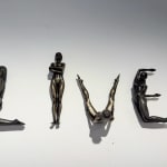 sculpture de lettre vivez votre rêve de Marc de Corte sculpture contemporaine en bronze sculpture de mot poème phrase personnalisée à la galerie Art Yi à Bruxelles
