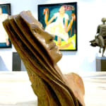 layers contemporary bronze sculpture face sculpture book sculpture paola grizi italian sculpture art yi brussels art gallery