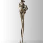 Venus hedwige leroux pregnant woman beautiful young mother contempoary bronze sculpture art Art Yi gallery Brussels art gallery