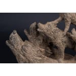 chœur loup chanter à la lune famille de loups sculpture de loup collection de loups sculpture animale contemporaine en bronze sophie verger art yi galerie d'art bruxelles