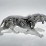 Furiosa lion sculpture contemporaine animalière art de Jean-Paul KALA