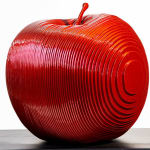 rode appelsculptuur bianca jean paul kala aluminium kunst hedendaagse beeldhouwkunst Art Yi-galerij Kunstgalerij Brussel