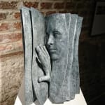 qui est le lecteur sculpture de livre paola grizi livre contemporain et sculpture de visage art yi galerie d'art de bruxelles