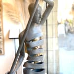 borigine beautiful girl on a boat contemporary bronze garden sculpture monumental sculpture isabel miramontes garden decoration design swimming pool chair art yi gallery brussels