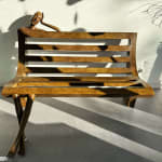 Daydream bench chair abstract contemporary bronze garden sculpture monumental sculpture isabel miramontes garden decoration design swimming pool chair garden design garden art ART YI art gallery brussels