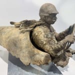 maître de la vitesse lieven d'haese sculpture contemporaine en bronze sculpture de voiture art de voiture de course Art Yi enfant sculpture rêve d'enfance galerie d'art à bruxelles