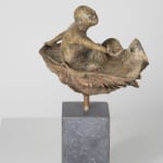 soap lieven d'haese contemporary bronze sculpture a fairy on the water boat sculpture Art Yi child sculpture childhood dream art gallery in brussels