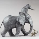 grote mahout sophie verger olifant sculptuur hedendaagse bronzen sculptuur tuin interieur dierensculptuur kunst Kunstgalerij Brussel Kunstgalerij Brussel