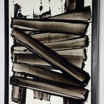 de grote eenzaamheid van Icarus Frédéric Halbreich abstract lak- en olieverfschilderij in zwart-wit