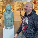 The way i grow Marc de Corte swimming woman sculpture swim sculpture swim girl sculpture sculpture garden sculpture bronze sculpture contemporary sculpture Art Yi gallery Brussels art gallery
