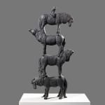 the dressage cute child and adorable animal contemporary bronze horse sculpture sophie verger