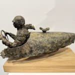 maître de la vitesse lieven d'haese sculpture contemporaine en bronze sculpture de voiture art de voiture de course Art Yi enfant sculpture rêve d'enfance galerie d'art à bruxelles