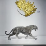 Furiosa lion sculpture contemporaine animalière art de Jean-Paul KALA