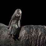 le dressage enfant mignon et adorable animal contemporain bronze cheval sculpture sophie verger