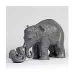 you and me cute child and adorable animal elephant contemporary bronze sculpture sophie verger