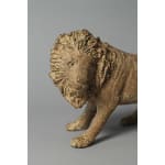 Jeanne and the lion cute children and adorable animal contemporary bronze lion sculpture sophie verger
