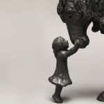 Mijn favoriete merens schattige kinderen en schattige dieren hedendaagse bronzen paardensculptuur sophie verger