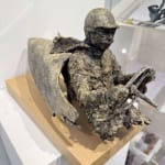 master of speed racing car sculpture of Lieven D'Haese a boy is driving a racing car contemporary sculpture bronze sculpture Art Yi Gallery Brussels art gallery
