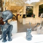pret leuk gelukkig olifant eigentijds brons beeldhouwwerk tuin interieur ontwerp sophie verger kunstgalerij brussel
