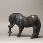 Mes enfants préférés merens mignons et adorable animal sculpture contemporaine de cheval en bronze sophie verger