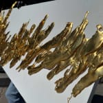 龍の波 未知の力 樹脂アート 金箔 日本の芸術 抽象画 抽象芸術 ミックスメディア アートイーギャラリー ブリュッセル アートギャラリー
