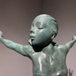 Higher expectations II : Marc de Corte, sculpture de femme dansante, sculpture de danse, sculpture de fille, sculpture de jardin, sculpture en bronze, sculpture contemporaine, galerie Art Yi de Bruxelles.
