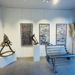 Daydream bench chair abstract contemporary bronze garden sculpture monumental sculpture isabel miramontes garden decoration design swimming pool chair art yi gallery brussels