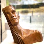 lagen hedendaagse bronzen sculptuur gezicht sculptuur boek sculptuur paola grizi italiaanse beeldhouwkunst kunst yi brusselse kunstgalerij