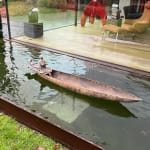 King of Kingabwa monumental bronze boat sculpture of Lieven D'Haese for water for garden sculpture contemporary sculpture at Art Yi gallery in Brussels