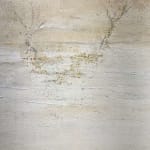 Chems ontwaken van licht abstracte schilderkunst acrylverf zandschildering meditatieschildering zenkunst waterlandschap waterschildering in Art Yi-galerij in Brussel